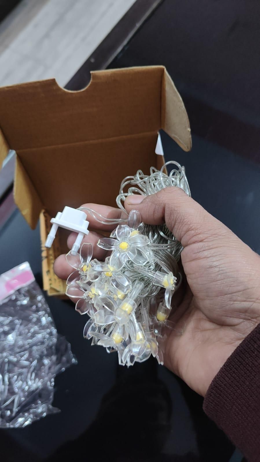 14 LED Silicone Flower String Lights – 3 Meter Multicolor Lotus Fairy Lights, Plug-in Waterproof Decorative Lights for Home, Indoor Outdoor, Diwali & Christmas Decoration