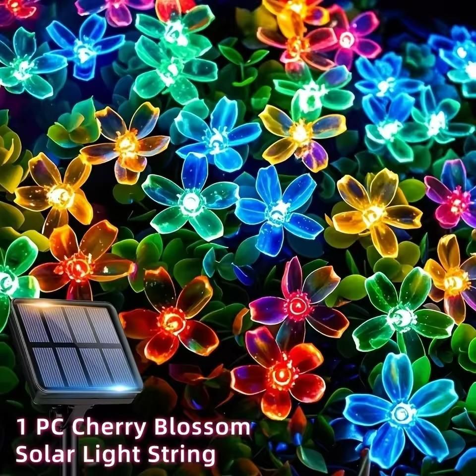 14 LED Silicone Flower String Lights – 3 Meter Multicolor Lotus Fairy Lights, Plug-in Waterproof Decorative Lights for Home, Indoor Outdoor, Diwali & Christmas Decoration
